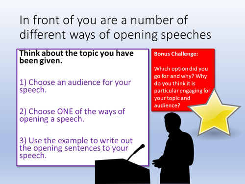 creative speech openers