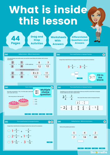 Adding And Subtracting Fractions And Mixed Numbers Year 6 Teaching 