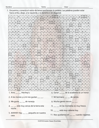 Articles Wacky Trails Spanish Worksheet | Teaching Resources