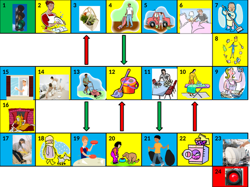Chores Game Board PowerPoint