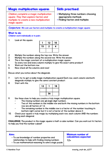 year 6 multiplication problem solving