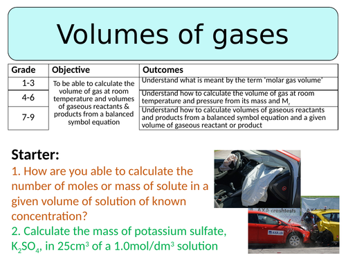 NEW AQA GCSE Trilogy (2016) Chemistry - Volume of gases HT