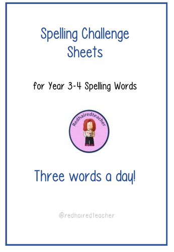 year-3-4-spellings-three-a-day-spelling-activity-sheets-teaching-resources