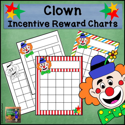 Clown Incentive Sticker Reward Charts