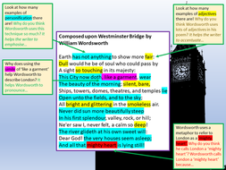 Unseen Poetry - Composed upon Westminster Bridge | Teaching Resources