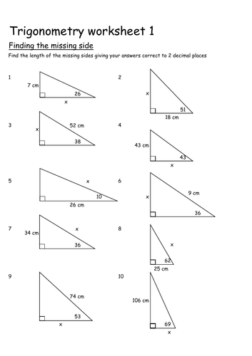 Gcse Pythagoras And Trigonometry Revision Lessons Teaching Resources