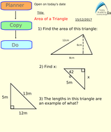 how to find area of non right angled triangle