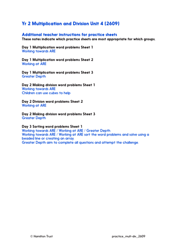 multiplication and division problems year 6