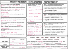 AQA GCSE Science Trilogy Biology Bioenergetics foundation revision ...