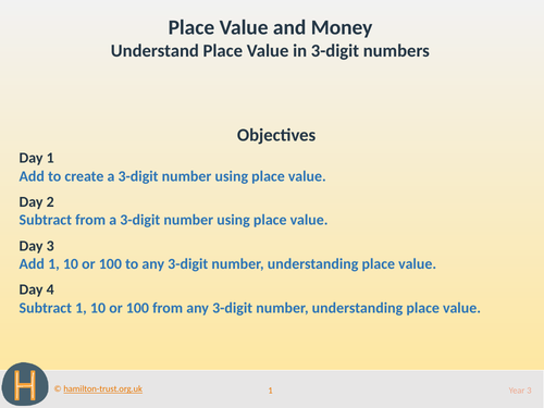 Understand place value in 3-digit numbers - Teaching Presentation - Year 3