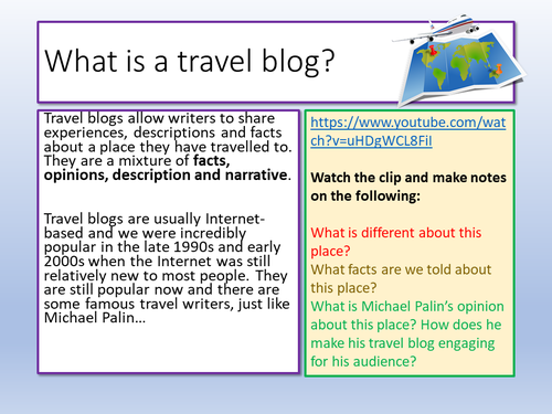 travel blog writing examples for students