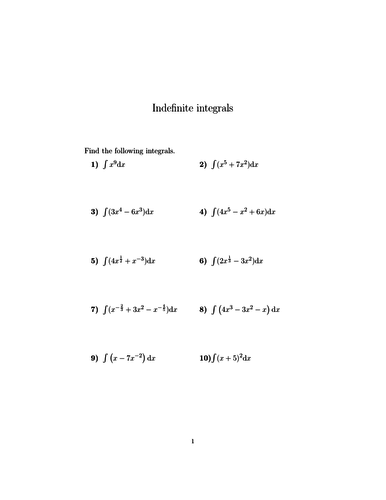indefinite-integrals-worksheet-with-solutions-teaching-resources