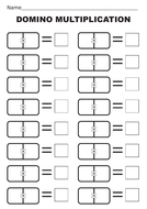 MULTIPLICATION using DOMINOES (Full set 0-0 to 12-12 with x symbol) and