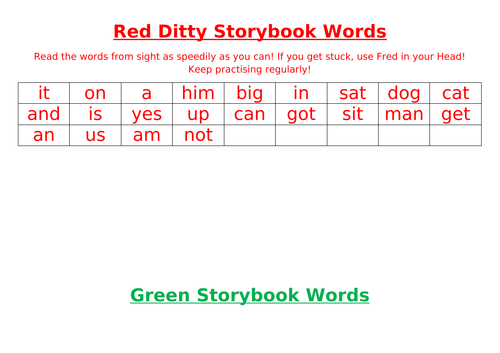 Read Write Inc Speedy Story Word Grids | Teaching Resources