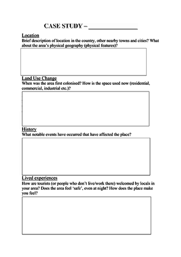 AQA A Level Geography - Changing Places | Teaching Resources