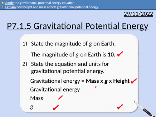 GCSE Physics: Gravitational Energy