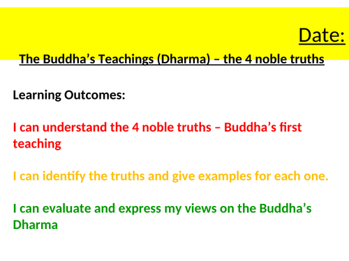 The 4 noble truths | Teaching Resources