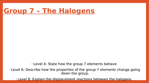 AQA GCSE Chemistry C2 The Halogens