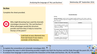 My Last Duchess Teaching Resources