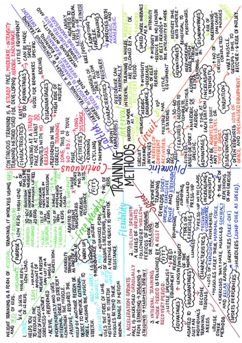 BTEC Unit 1 Training Methods Revision Sheet | Teaching Resources