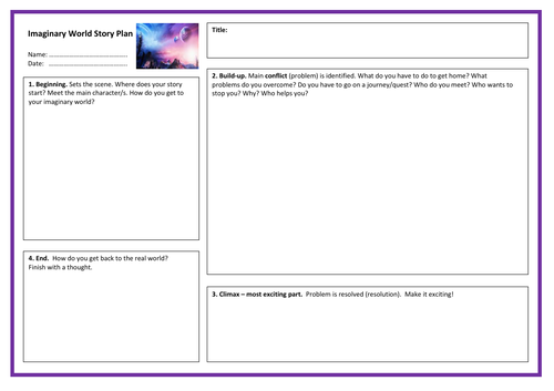 Imaginary World - Story Planning Sheet