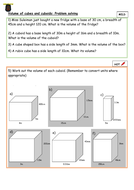 Volume of Cuboids Differentiated Worksheet with Solutions | Teaching ...