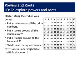 Powers and roots worksheet with answers image
