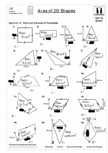 KS3 - Area of basic shapes: Find the missing length. | Teaching Resources