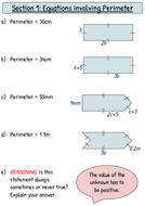 Forming and Solving Equations Worksheet - Mixed Geometry | Teaching ...
