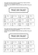 Year 1 Subtraction Homework | Teaching Resources