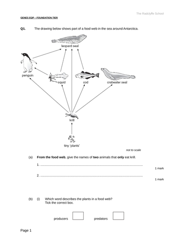 YEAR 8 BIOLOGY UNITS AQA ACTIVATE SOW MINI ASSESSMENT HIGHER AND ...