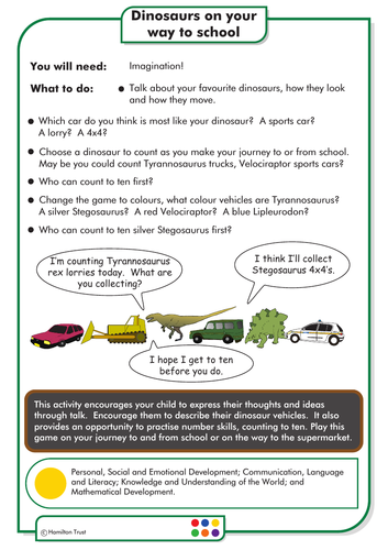 Dinosaurs on your way to school (English Homework - Early Years)