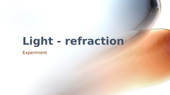 Refraction Experiment Light Optics KS2 Science | Teaching Resources