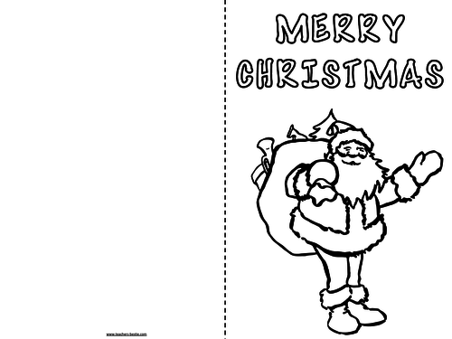 Christmas Coloring Cards | Teaching Resources