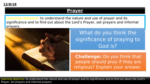 1.2.2 - Prayer | Teaching Resources