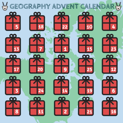 GeographyThemed Advent Calendar Teaching Resources