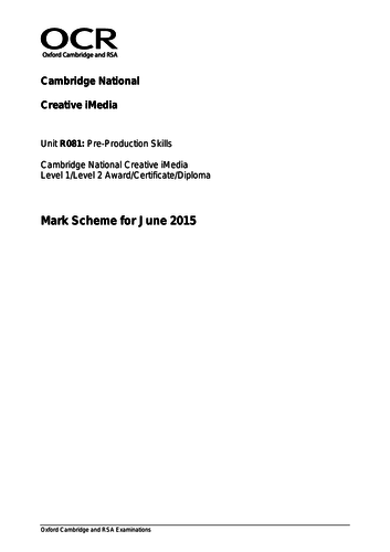 Imedia R081 Exam Preparation Walking Talking Mock Guide To Complete June 2015 Paper Teaching Resources