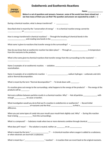 endothermic-and-exothermic-reactions-worksheet-answers