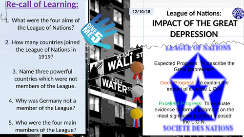 The Great Depression & Impact on 'The League of Nations'.