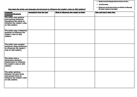 GCSE English Edexcel 9-1 paper 2 Language and structure ...