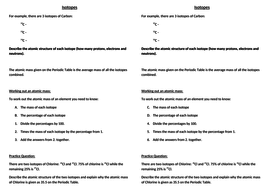 Isotopes | Teaching Resources
