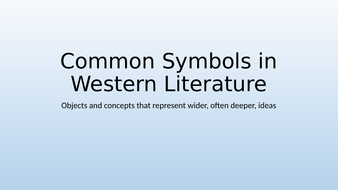 literature symbolism common western