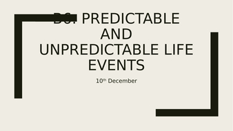 Unpredictable life events examples picture