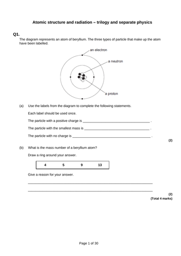 GCSE Physics Revision - Radiation and nuclear physics | Teaching Resources