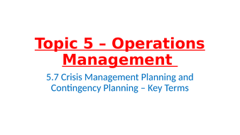 what is contingency planning in business