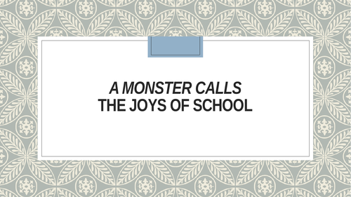 A Monster Calls - Complete SoW | Teaching Resources