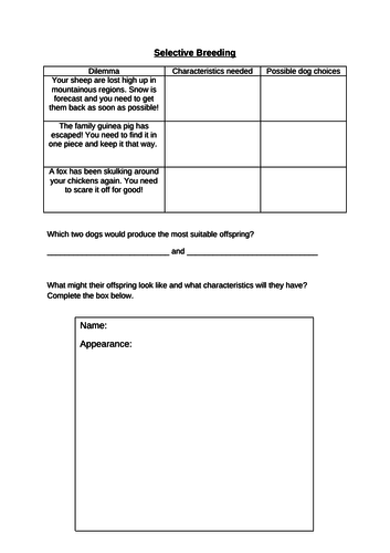 Topic 6 Selective Breeding AQA trilogy