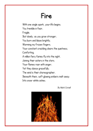Fire Poem  Teaching Resources