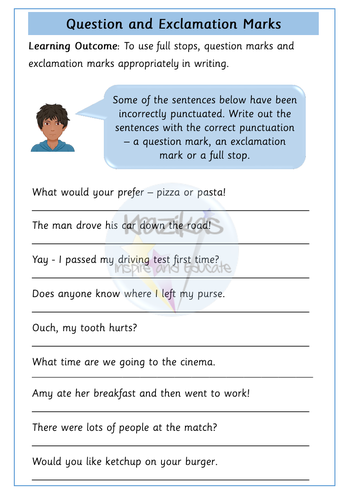 Question Mark and Exclamation Mark | Teaching Resources