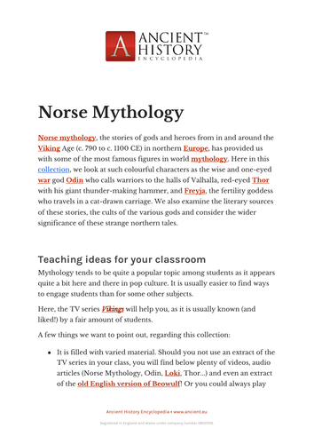 research paper for norse mythology